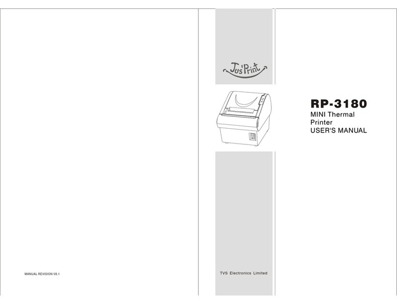 TVS electronics MINI THERMAL RP-3180 User manual TVS electronics MINI THERMAL RP-3180 User manual