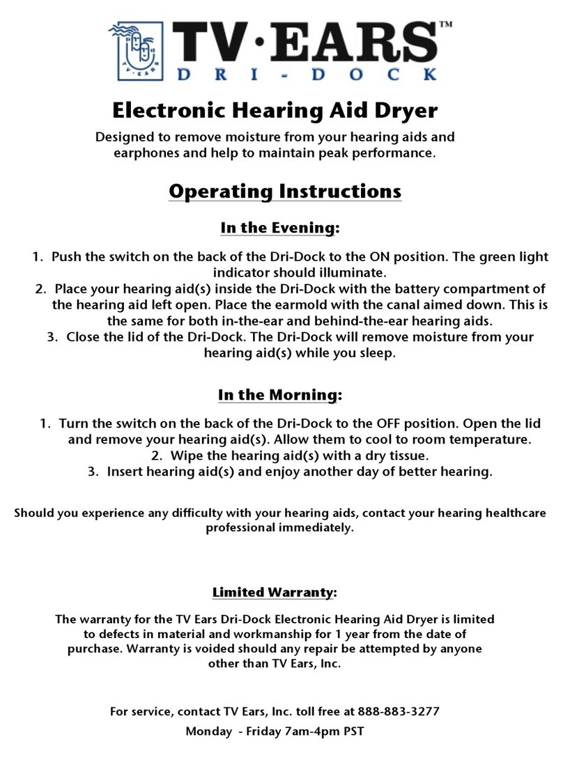 TV Ears DRI-DOCK operating instructions