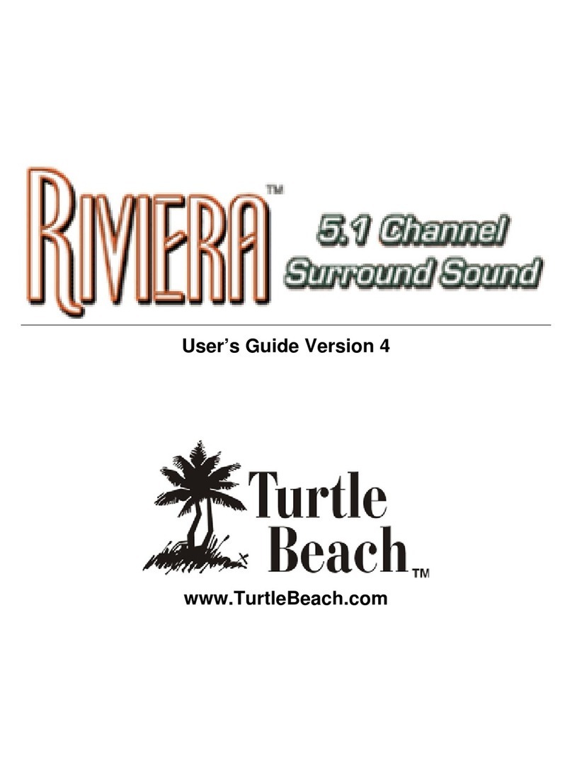 Turtle Beach 5.1 Channel Surround Sound Riviera user guide