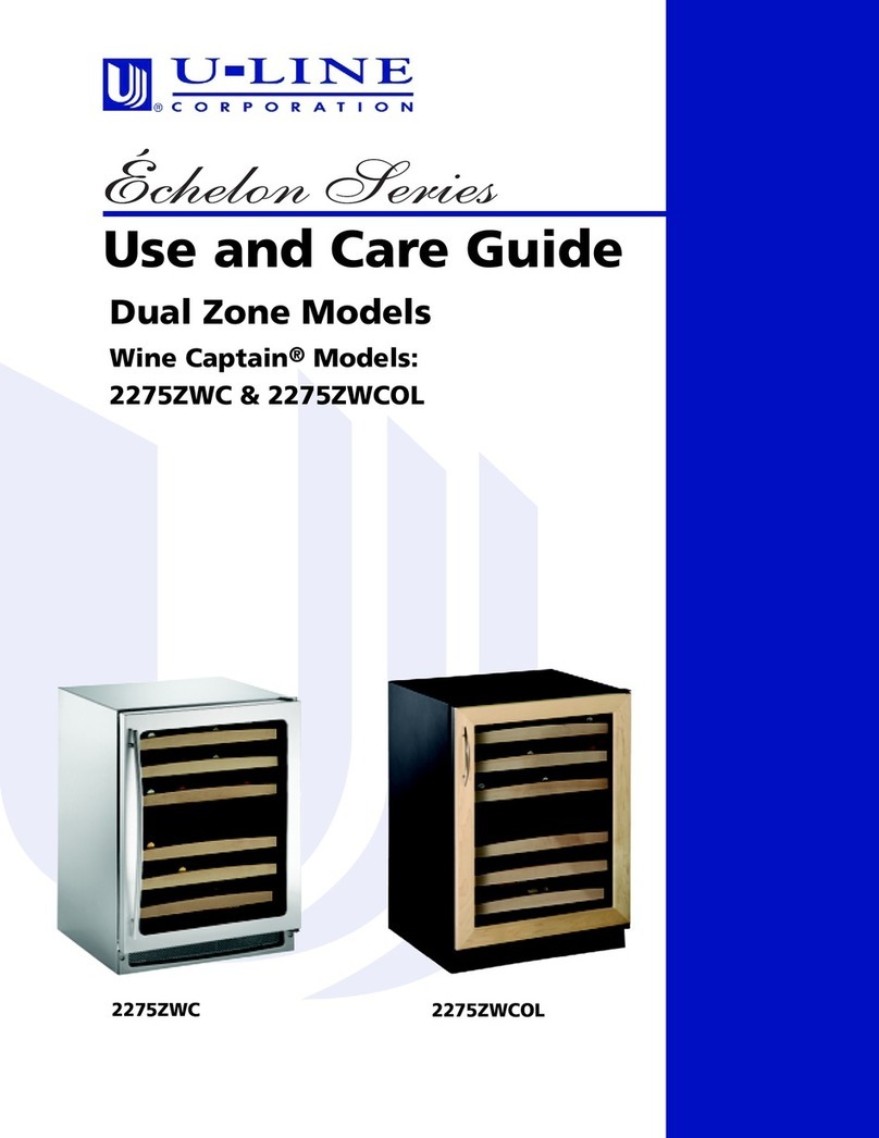 U-Line WINE CAPTAIN 2275XWCOL User manual U-Line WINE CAPTAIN 2275XWCOL User manual