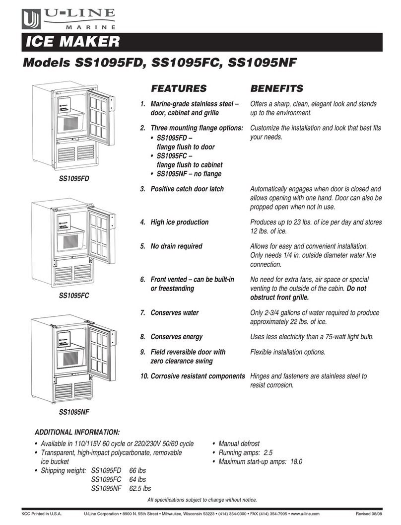 U-Line SS1095FC Features & benefits
