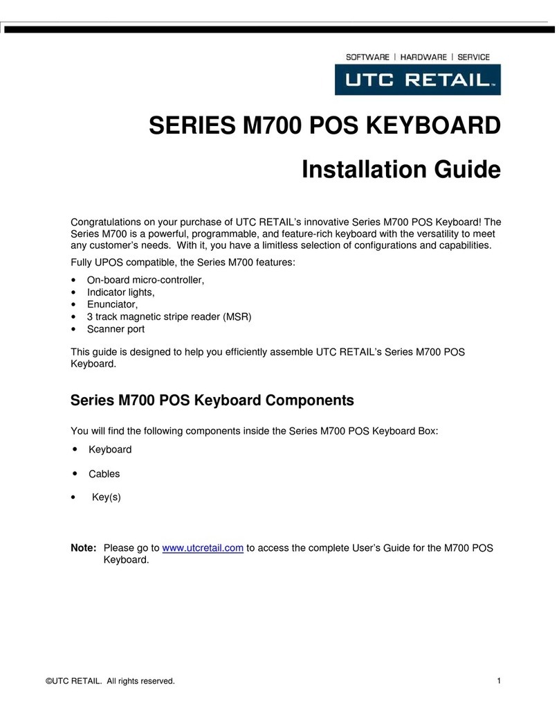 Ultimate Technology POS Keyboard M700 installation guide