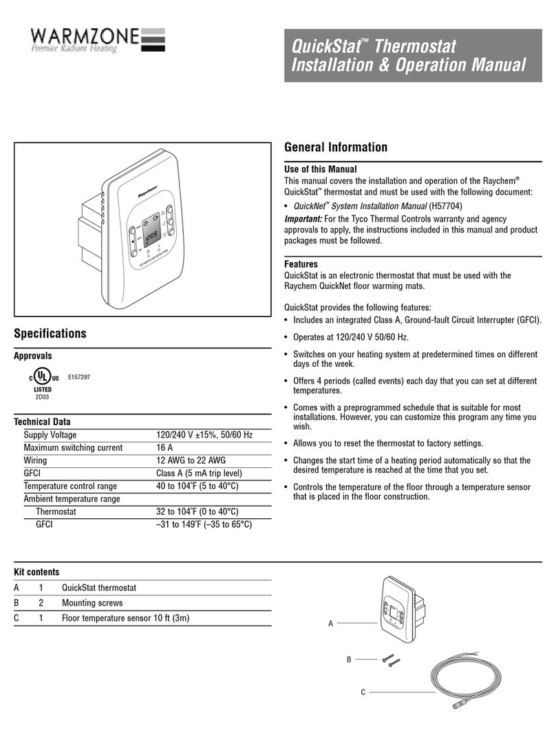Tyco QuickStatTM User manual