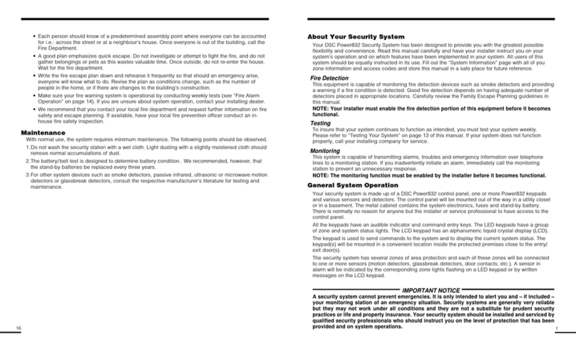 DSC Power832 instruction manual