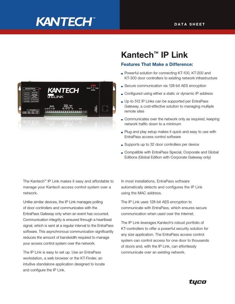 Tyco Kantech KT-100 datasheet