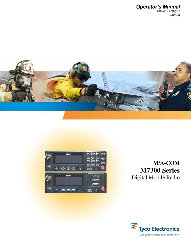 Tyco Electronics M/A-COM Operator's manual
