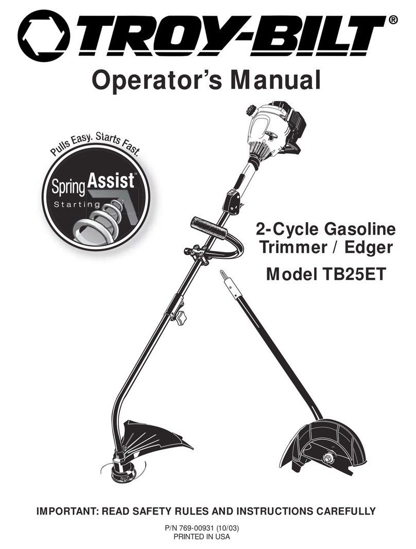 Troy-Bilt SpringAssist TB25ET Operator's manual
