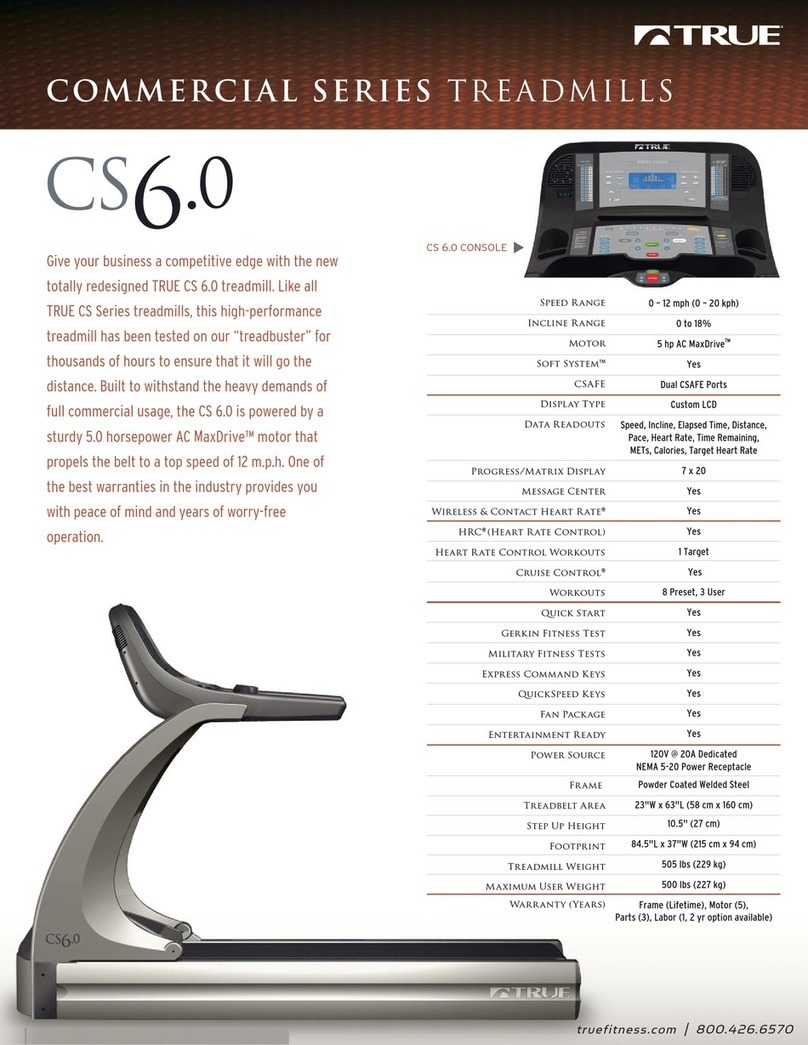 True Fitness CS6.0 User manual