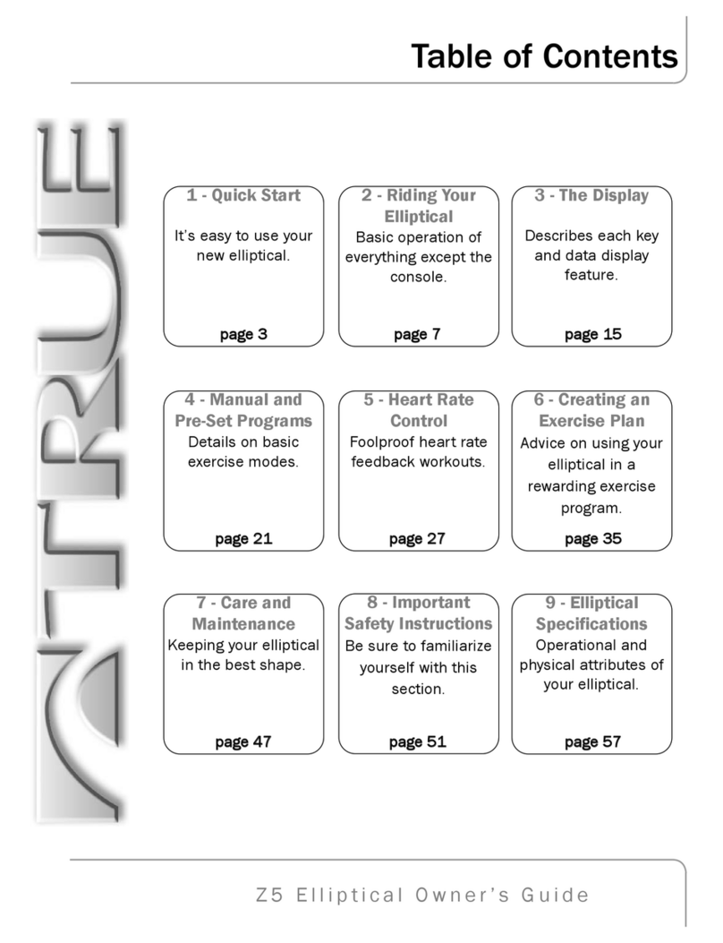 True Fitness Z5 Series owner's guide