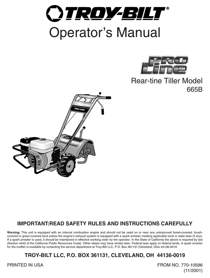 Troy-Bilt Pro Line 665B Operator's manual
