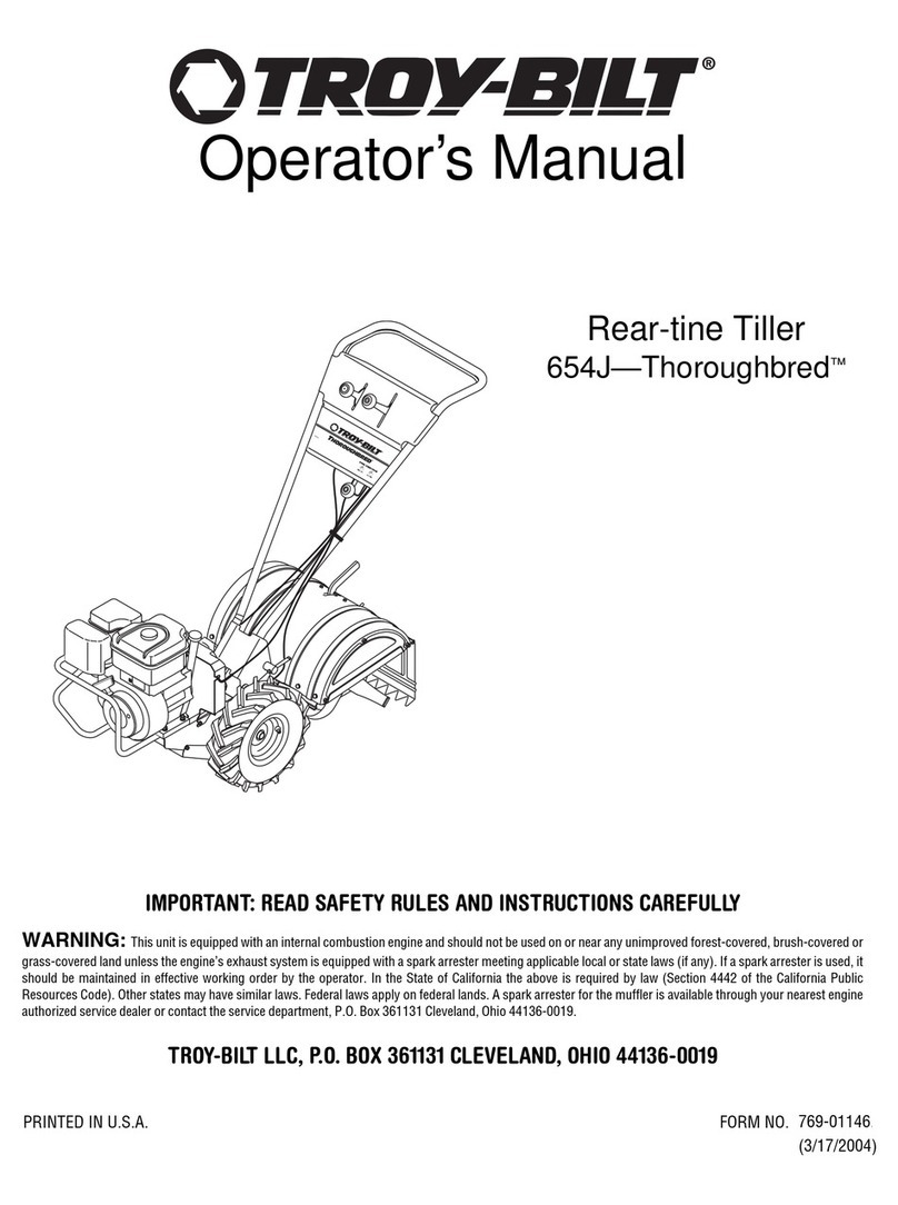 Troy-Bilt Thoroughbred 654J User manual Troy-Bilt Thoroughbred 654J User manual