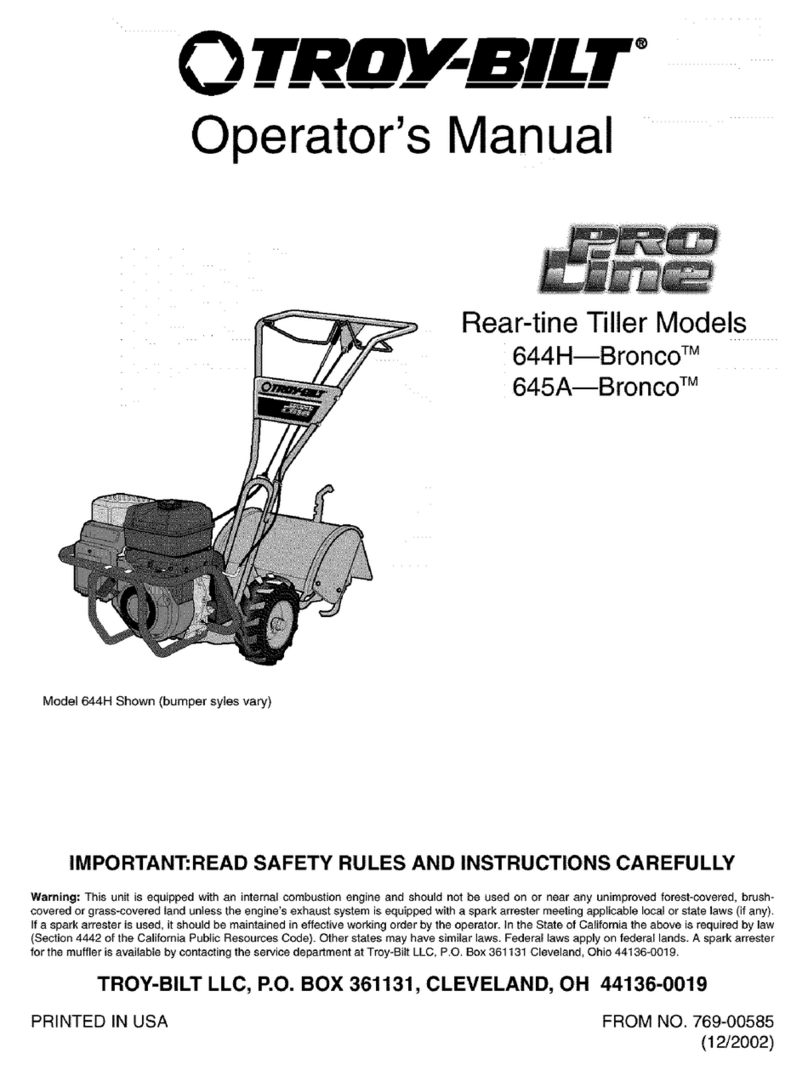 Troy-Bilt PRO LINE Bronco 644H Operator's manual