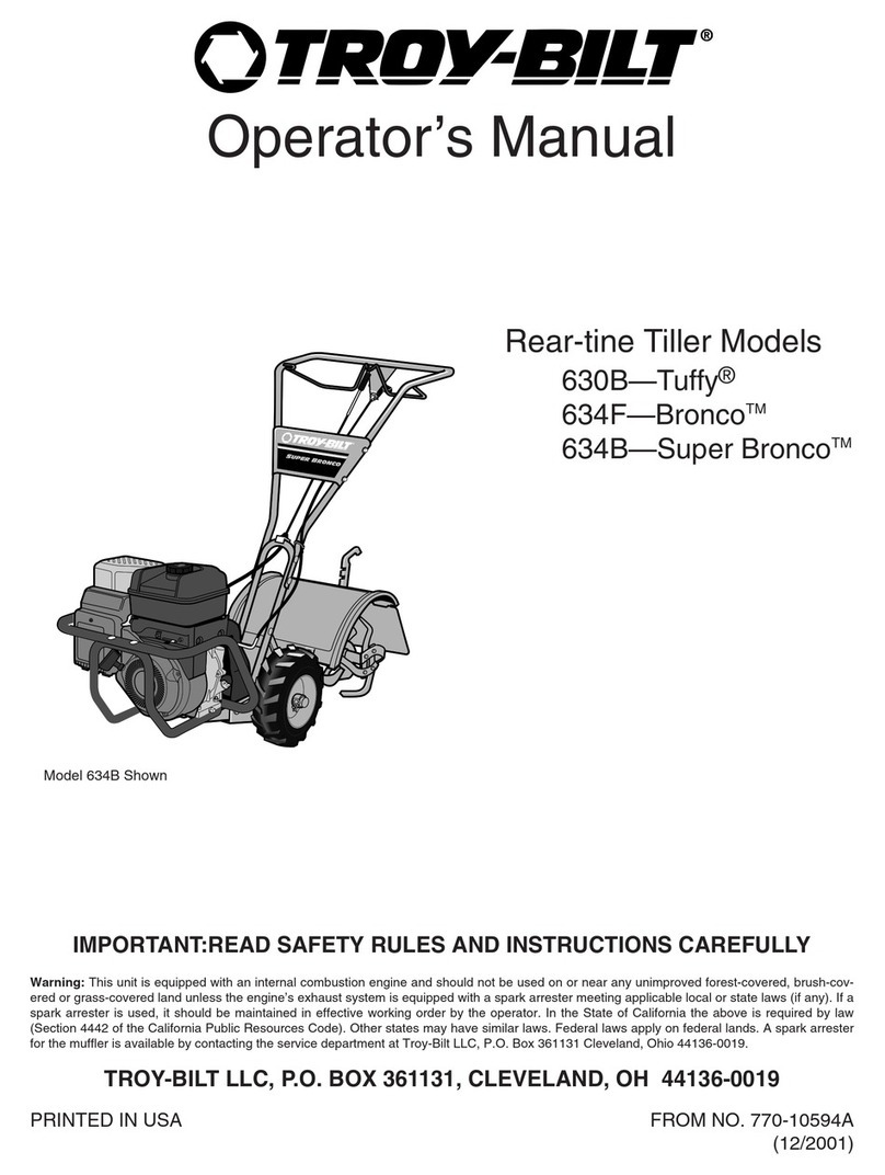 Troy-Bilt 630B-Tuffy, 634F-Bronco, 634B- User manual
