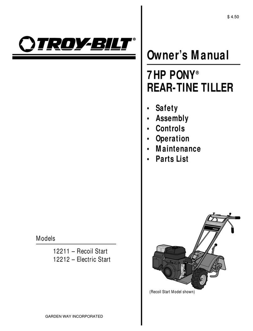 Troy-Bilt Pony 12211 owner's manual