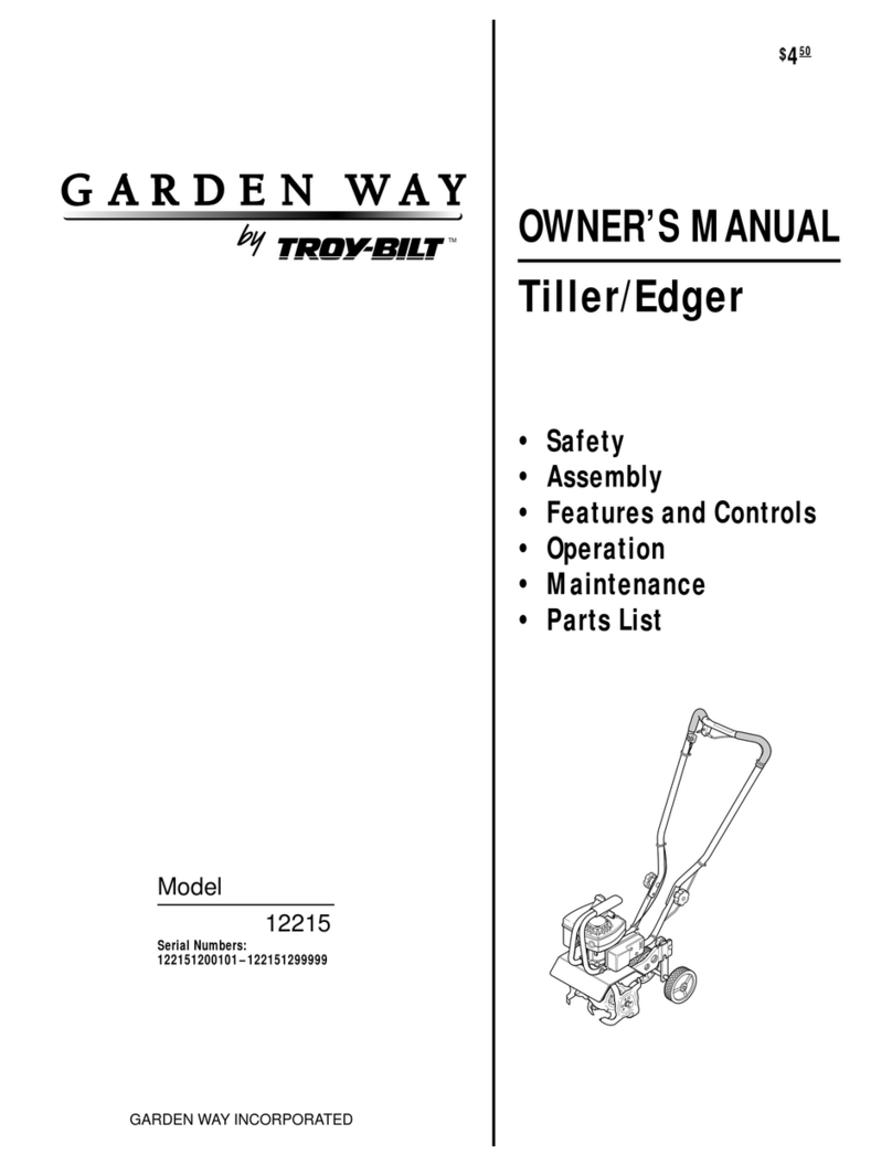 Troy-Bilt Garden way 12215 User manual
