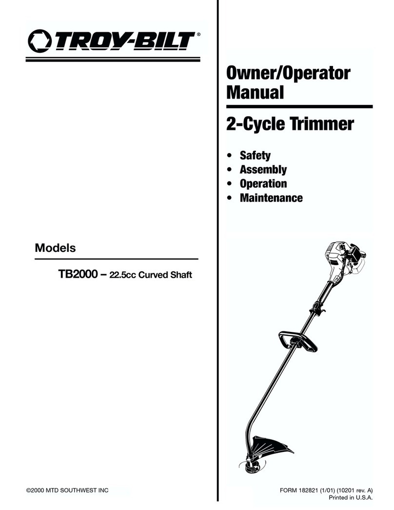 Troy-Bilt TB2000 Owner's/operator's manual