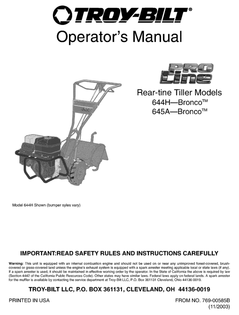 Troy-Bilt PRO LINE 644HMBRONCO Operator's manual
