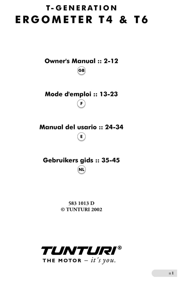 Tunturi Ergometer T4 owner's manual
