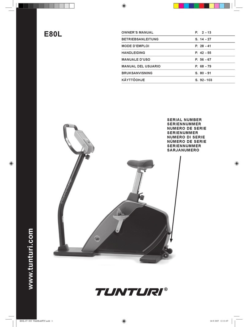 Tunturi E80L User manual