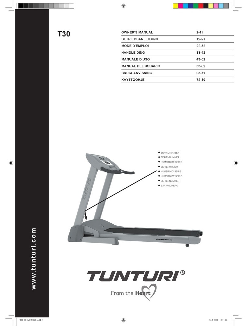 Tunturi T30 User manual Tunturi T30 User manual