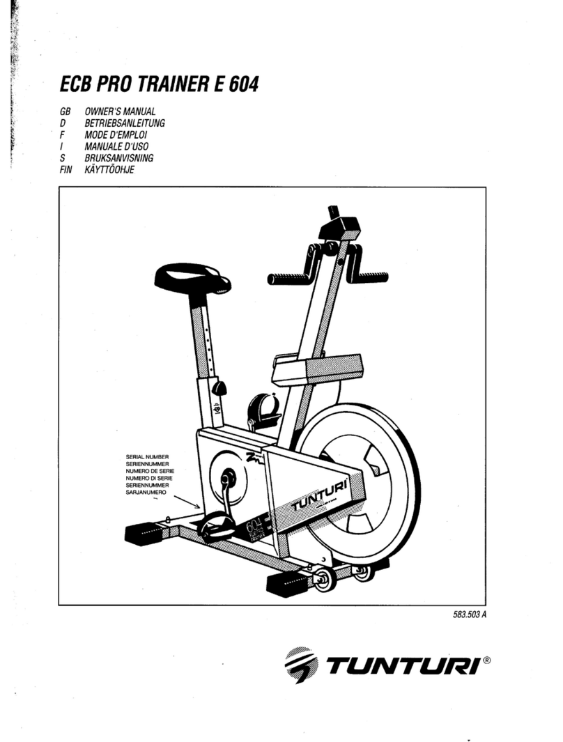 Tunturi TRAINER E 604 owner's manual