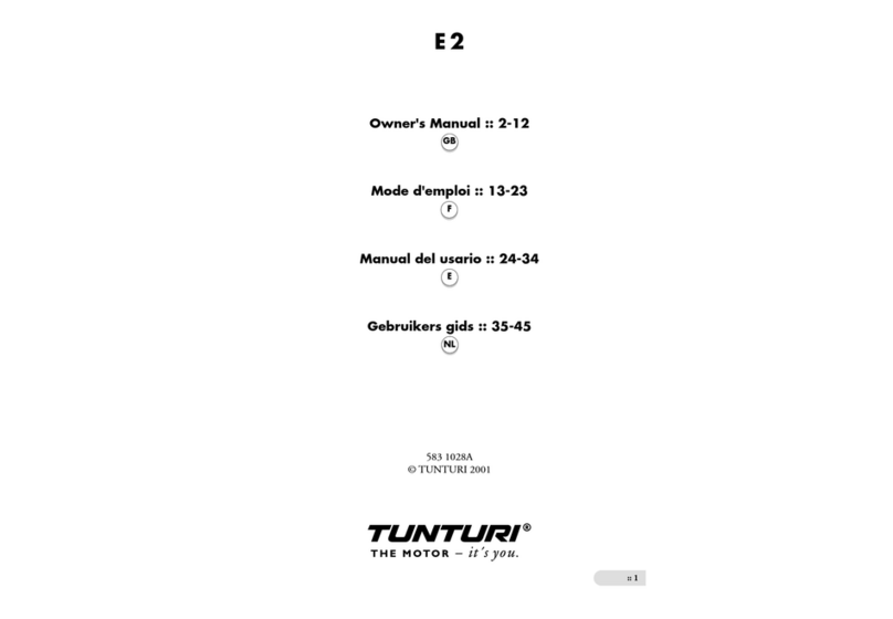 Tunturi E 2 owner's manual