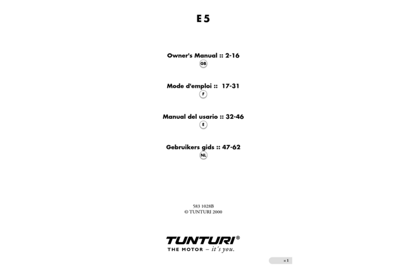 Tunturi E 5 owner's manual