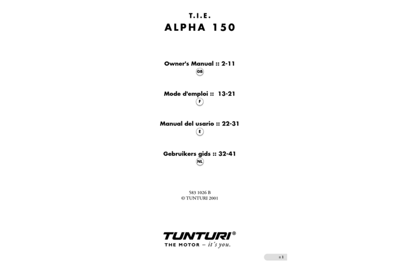 Tunturi Alpha 150 owner's manual
