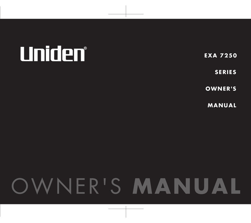 Uniden EXA 7250 Series User manual