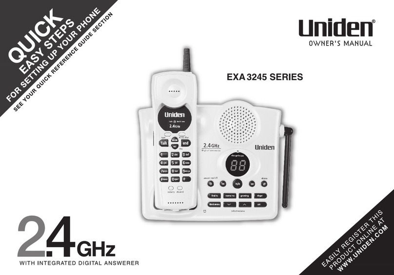 Uniden EXA 3245 Series User manual