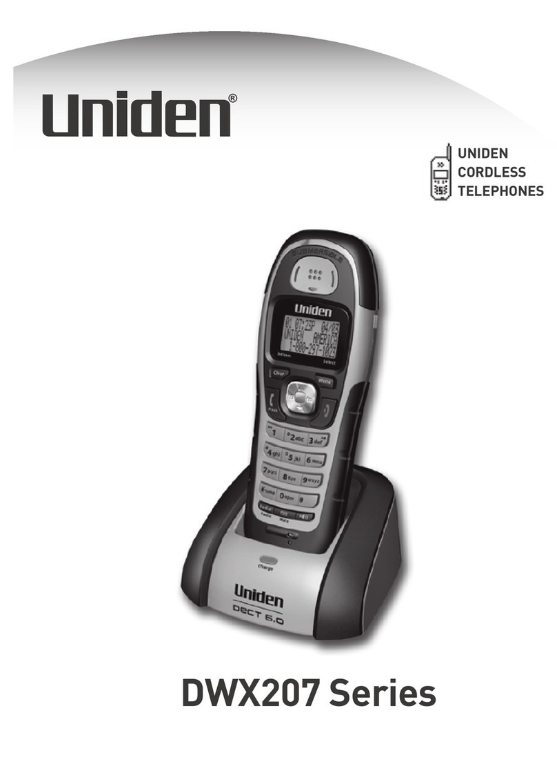 Uniden DWX207 - Cordless Extension Handset User manual
