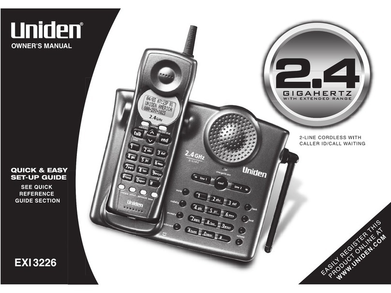Uniden EXI3226 - EXI 3226 Cordless Phone owner's manual
