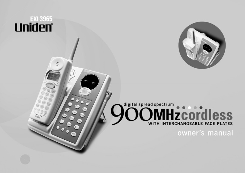 Uniden EXI 3965 owner's manual