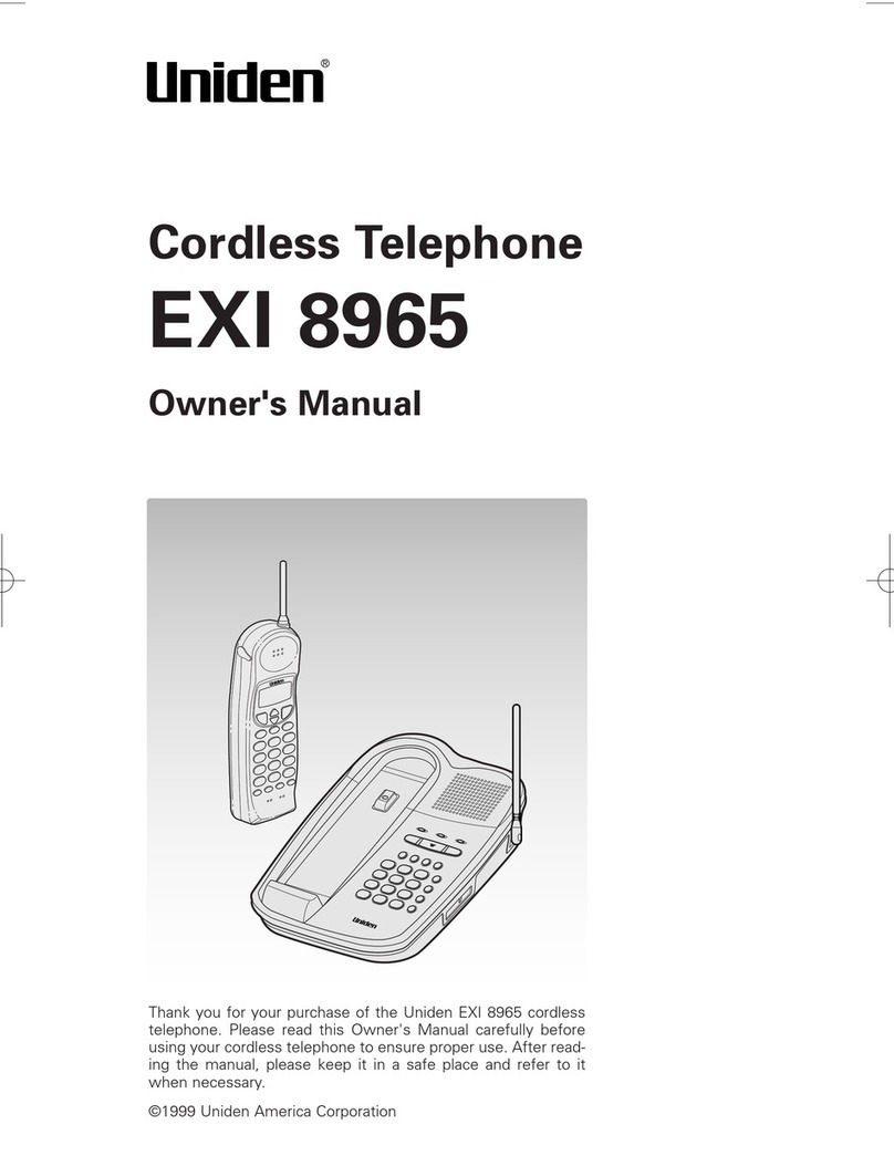 Uniden EXI 8965 owner's manual