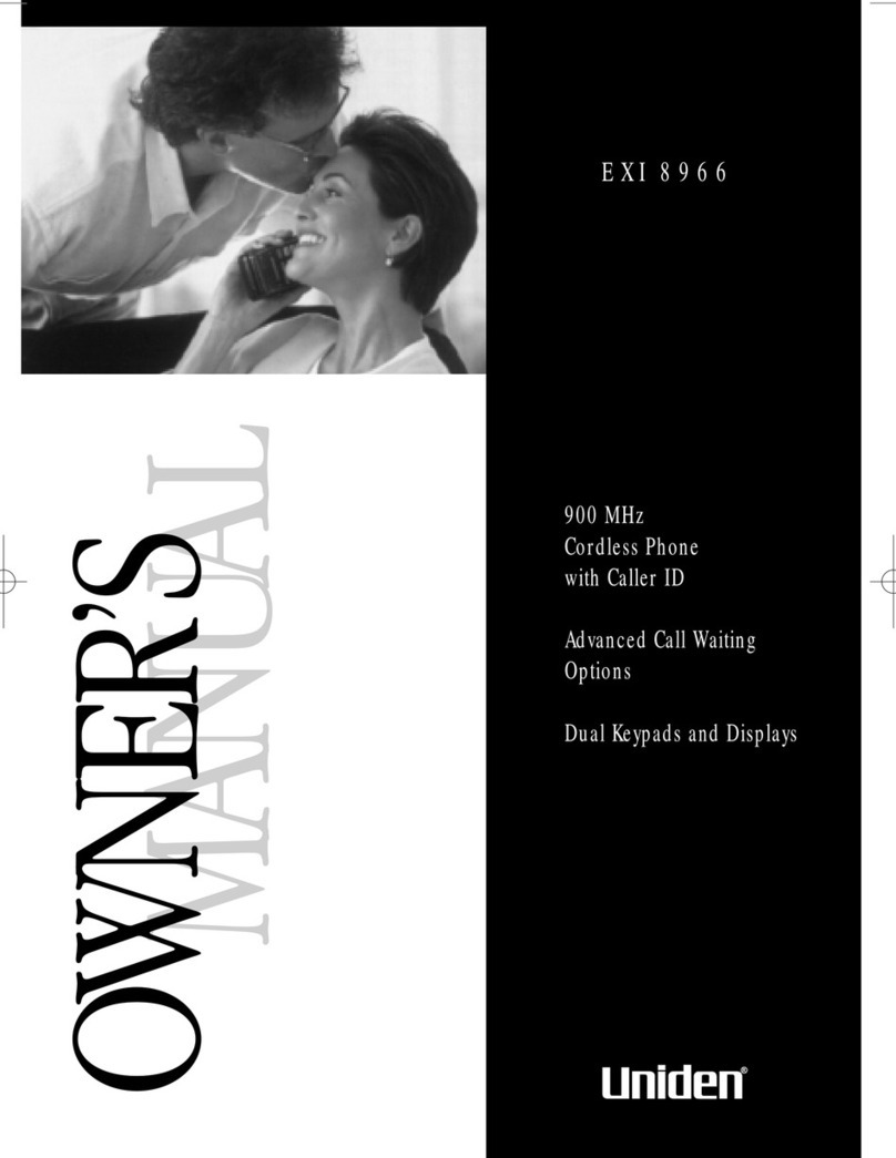 Uniden EXI 8966 User manual