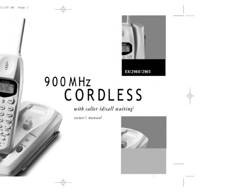 Uniden EXI2960 owner's manual