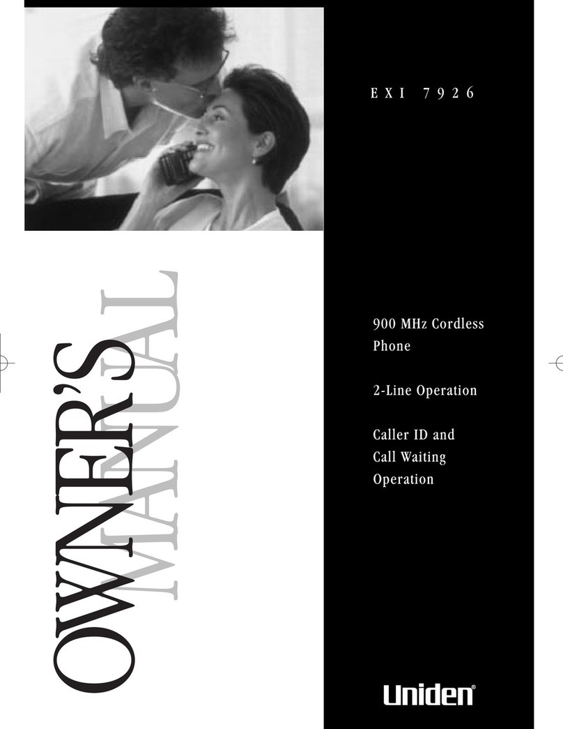 Uniden EXI 7926 User manual Uniden EXI 7926 User manual