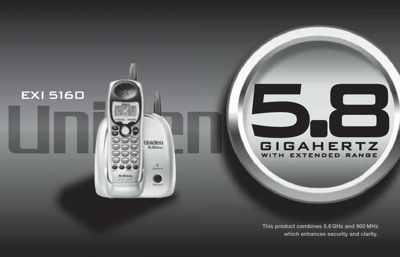 Uniden EXI5160 - EXI 5160 Cordless Phone User manual