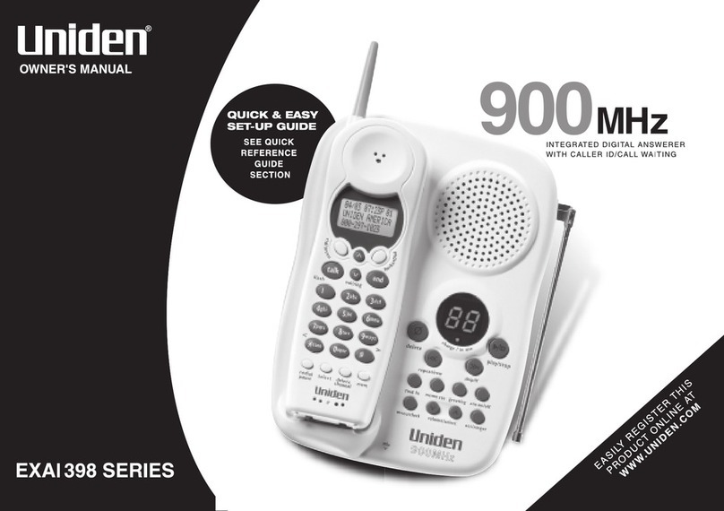 Uniden EXAI398 Series owner's manual
