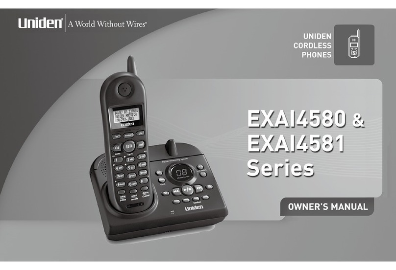 Uniden EXAI4580 - EXAI 4580 Cordless Phone User manual