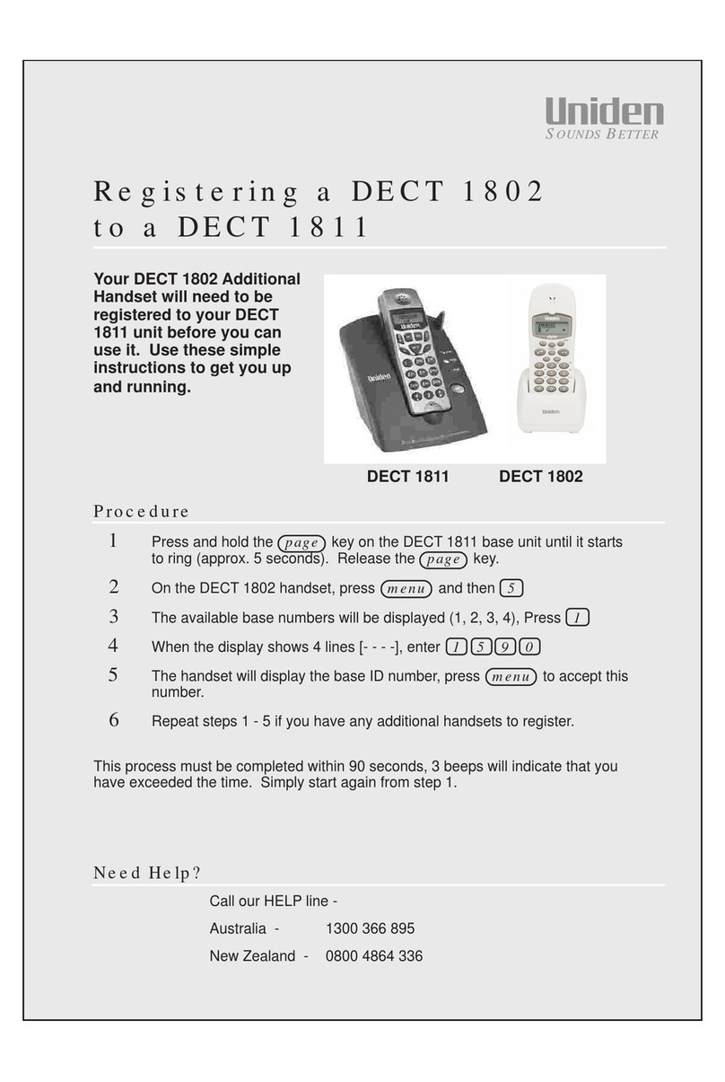 Uniden DECT 1802 brochure