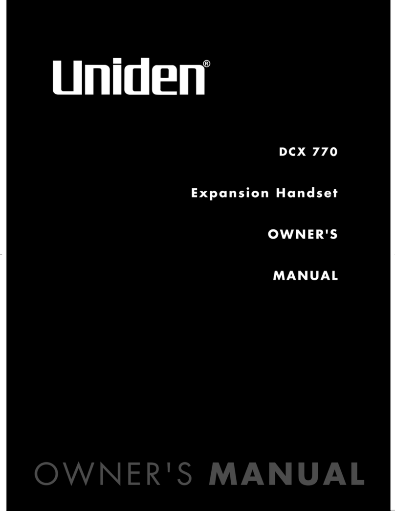 Uniden DCX770 - DCX 770 Cordless Extension Handset User manual