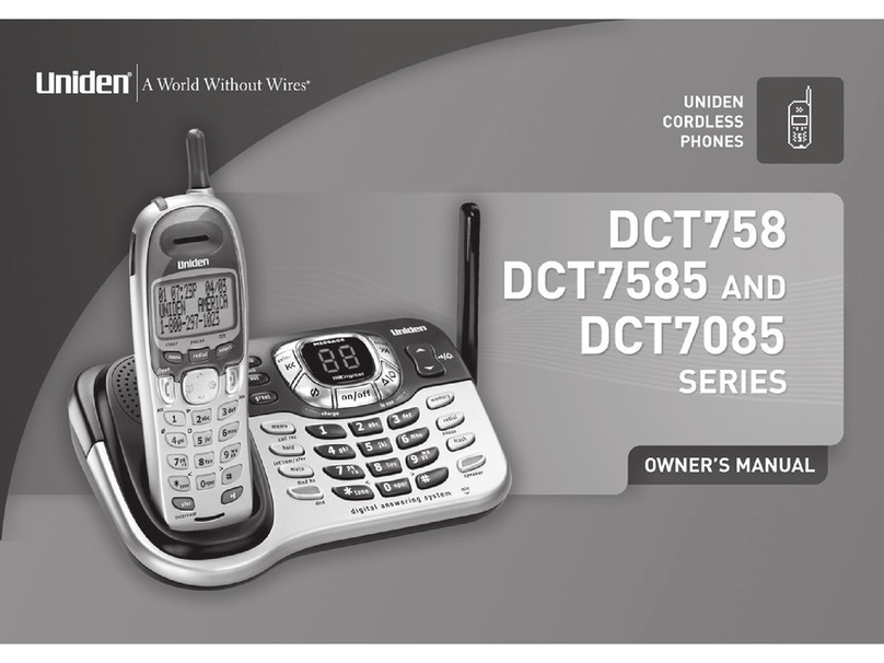 Uniden DCT7085 Series User manual