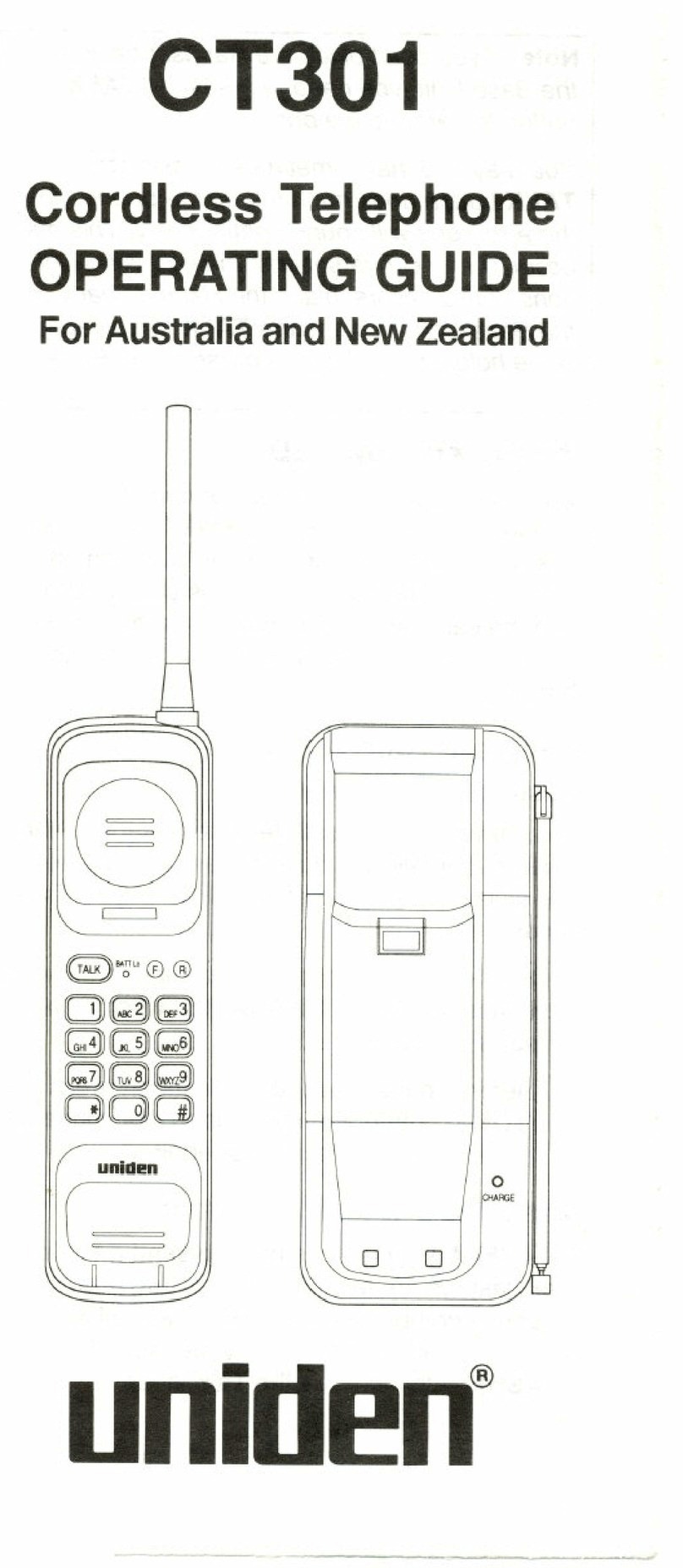 Uniden CT301 User manual