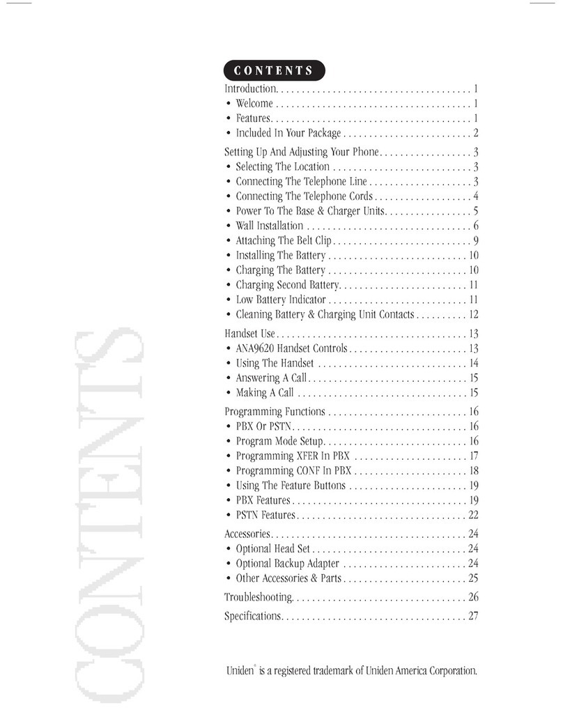 Uniden ANA9620 User manual
