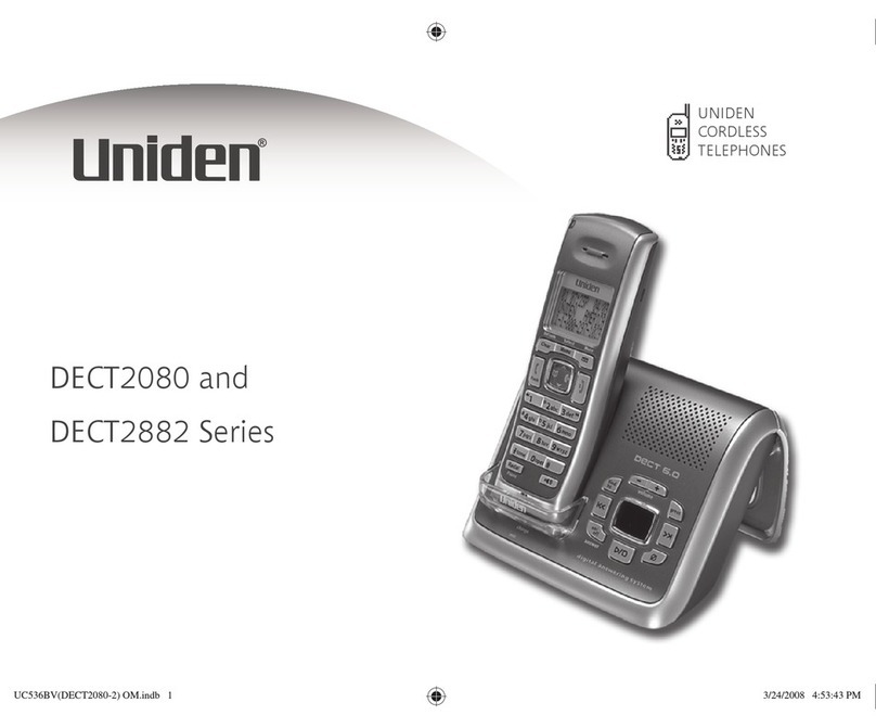 Uniden DECT2080 Series User manual