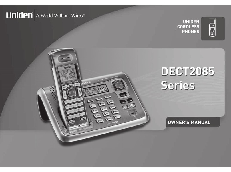 Uniden DECT2085 Series owner's manual