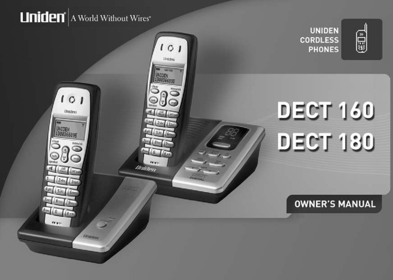 Uniden DECT160 User manual