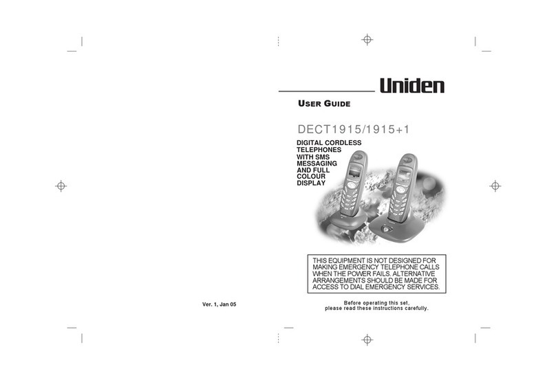 Uniden DECT1915+1 User manual