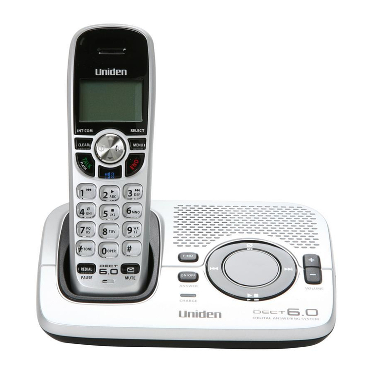 Uniden DECT1580 - DECT 1580 Cordless Phone User manual